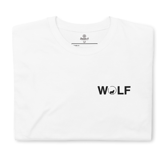 T-shirt brodé unisexe à manches courtes WOLF