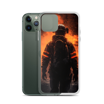 Coque pour iPhone® Firefighter in the flames