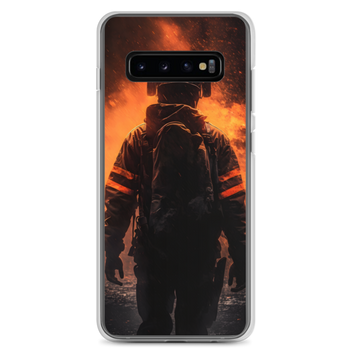 Coque Samsung® Firefighter in the flames